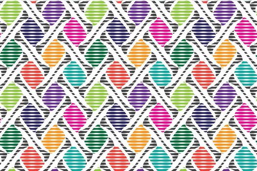 A complex pattern of abstract yellow line drawings on a dark background, featuring stylized faces, geometric shapes, and organic forms. vector