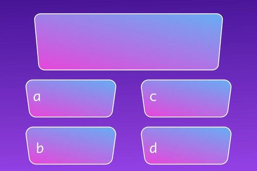 Quiz question interface game menu, show trivia template background. Multiple choice frame, button. Bar ui challenge. vector