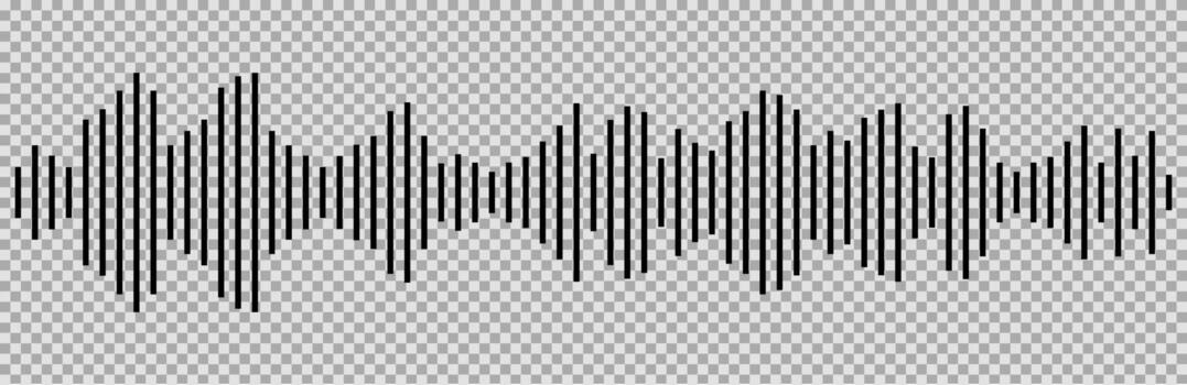 Digital Equalizer sound radio icon, voice message podcast audio recording. Music waveform pulse, equalizer rhythm symbol. Record level vibration. vector