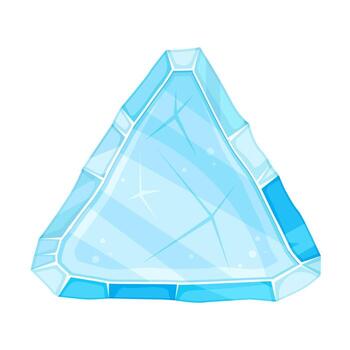 azul triángulo hielo conformado elemento para juego y web diseño ilustración vector