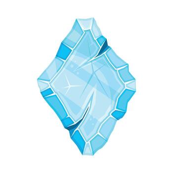 Blue Rhombus Ice Shaped Element for Game and Web Design Illustration vector