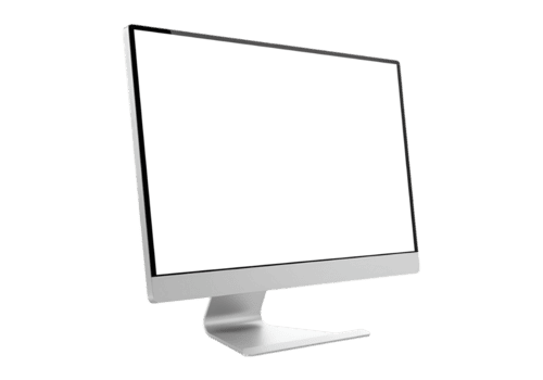 uma computador monitor com uma em branco tela em isto png