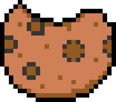 Pixel Art Cracker Cookie vector