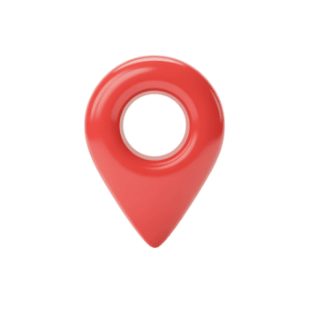 rosso carta geografica pointer icona 3d interpretazione mostrando Posizione o destinazione su trasparente sfondo png