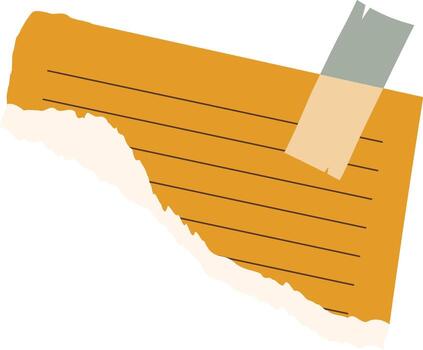 Notebook Sheet With Sticker vector