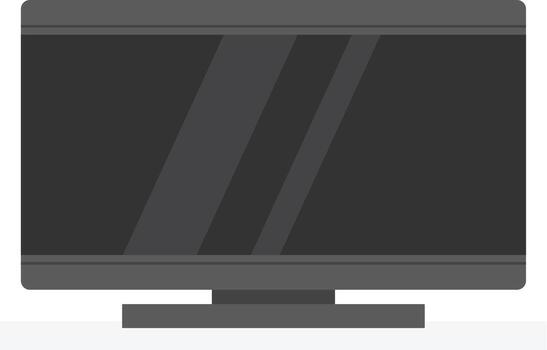 Computer Monitor On Table vector