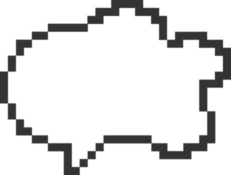 Pixel Speech Bubble Cloud vector