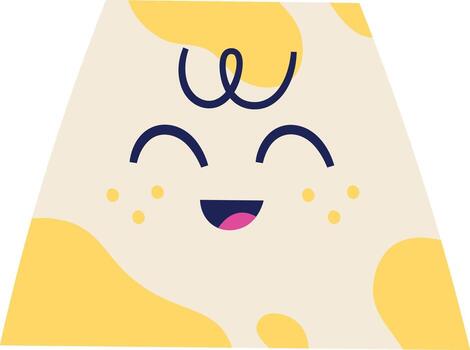 infantil sonriente personaje con patrones vector