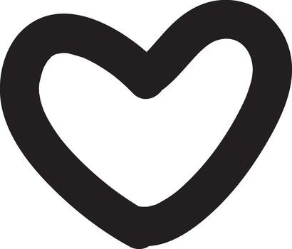 Heart Icon Sketch vector