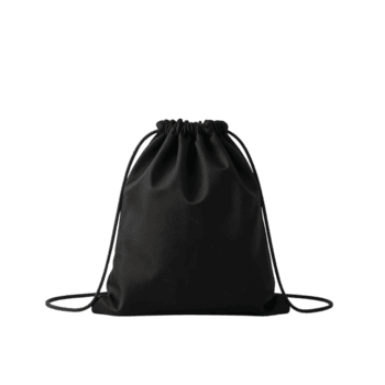 een minimalistisch presentatie van een trekkoord zak tegen een vlak, geïsoleerd, en transparant Oppervlakte png