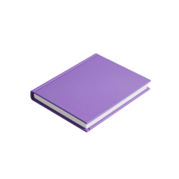 elegante lilla taccuino su isolato superficie per progetti o apprendimento isolato interpretazione png