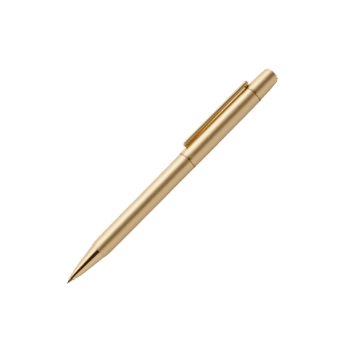 elegante d'oro meccanico matita galleggiante nel un' pulito e semplice composizione con vuoto spazio png