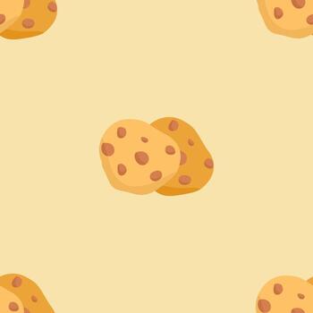 sin costura Galleta modelo con chocolate papas fritas vector