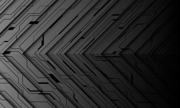 resumen gris metal negro circuito sombra flecha dirección geométrico modelo diseño moderno futurista tecnología antecedentes vector