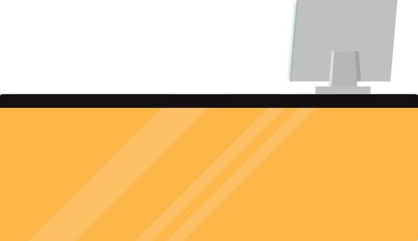 Manager Table With Computer vector