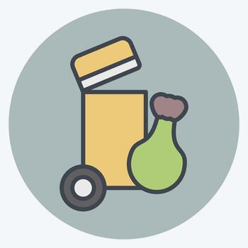 icono basura poder. relacionado a céntrico símbolo. color compañero estilo. diseño editable vector