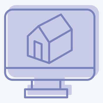 Icon 3D Printing. related to Printing symbol. two tone style. design editable vector