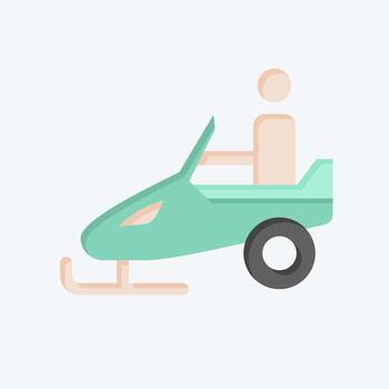 Icon Snowmobiling. related to Adventure symbol. flat style. design editable vector
