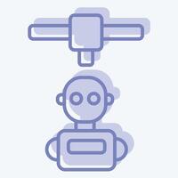 Icon Robotics. related to Printing symbol. two tone style. design editable vector