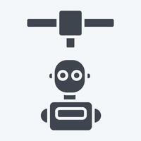Icon Robotics. related to Printing symbol. glyph style. design editable vector