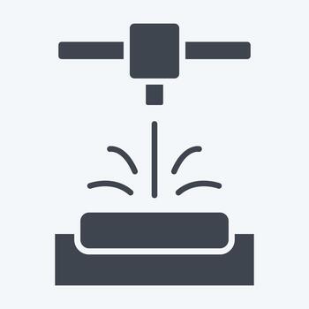 Icon Selective Laser Melting. related to Printing symbol. glyph style. design editable vector
