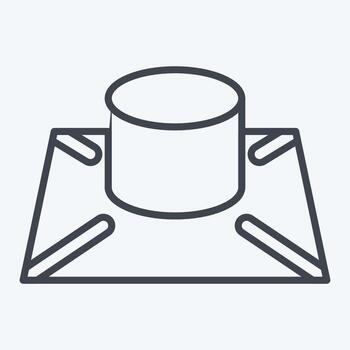 Icon 3D Model. related to Printing symbol. line style. design editable vector