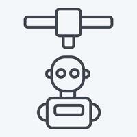 icono robótica relacionado a impresión símbolo. línea estilo. diseño editable vector