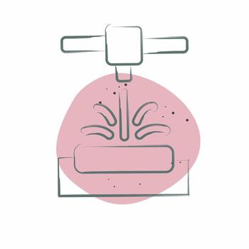 Icon Selective Laser Melting. related to Printing symbol. Color Spot Style. design editable vector