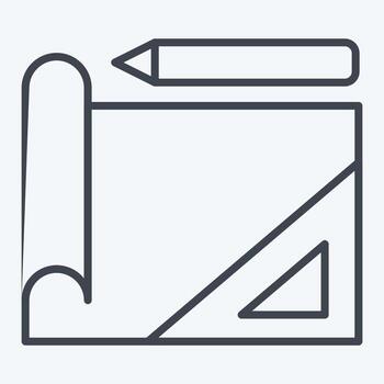 icono dibujando relacionado a impresión símbolo. línea estilo. diseño editable vector