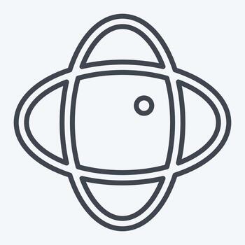 Icon 360 Degree. related to Printing symbol. line style. design editable vector