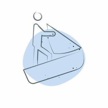 icono base de datos. relacionado a aventuras símbolo. color Mancha estilo. diseño editable vector