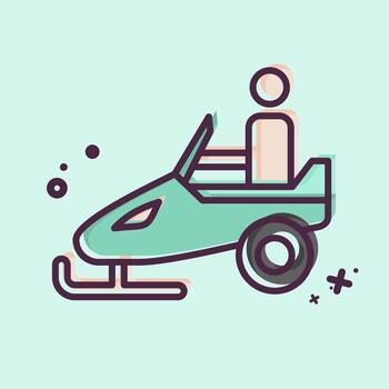 Icon Snowmobiling. related to Adventure symbol. MBE style. design editable vector