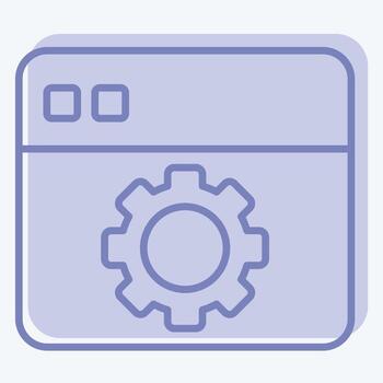 Icon Software. related to Printing symbol. two tone style. design editable vector