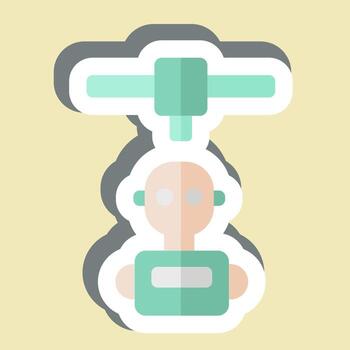 Sticker Robotics. related to Printing symbol. design editable vector
