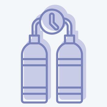 Icon Oxygen. related to Adventure symbol. two tone style. design editable vector