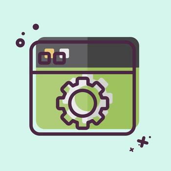 Icon Software. related to Printing symbol. MBE style. design editable vector