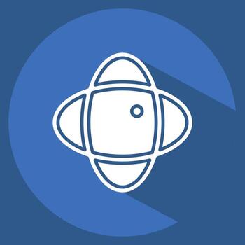 Icon 360 Degree. related to Printing symbol. long shadow style. design editable vector