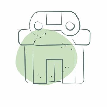 icono juego centro. relacionado a céntrico símbolo. color Mancha estilo. diseño editable vector