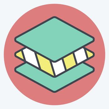 icono capas. relacionado a impresión símbolo. color compañero estilo. diseño editable vector