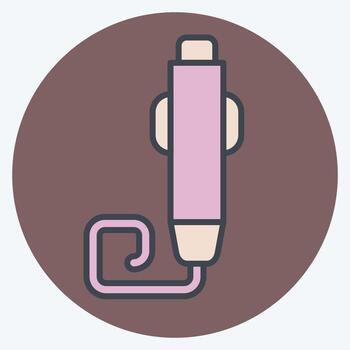 Icon Pen. related to Printing symbol. color mate style. design editable vector