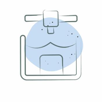 icono estereolitografía grafía. relacionado a impresión símbolo. color Mancha estilo. diseño editable vector