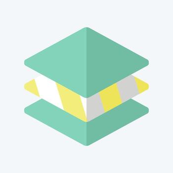 icono capas. relacionado a impresión símbolo. plano estilo. diseño editable vector