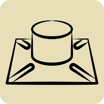 Icon 3D Model. related to Printing symbol. hand drawn style. design editable vector