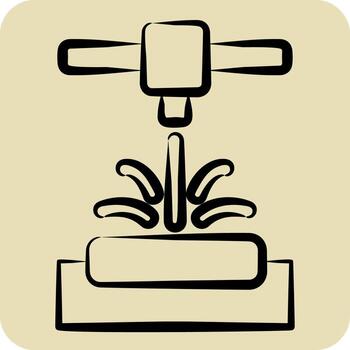 Icon Selective Laser Melting. related to Printing symbol. hand drawn style. design editable vector