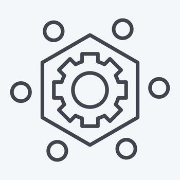 Icon Frame Work. related to Printing symbol. line style. design editable vector