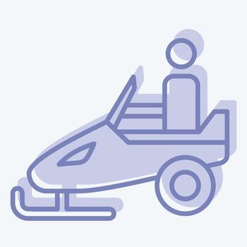Icon Snowmobiling. related to Adventure symbol. two tone style. design editable vector