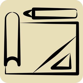 Icon Sketching. related to Printing symbol. hand drawn style. design editable vector