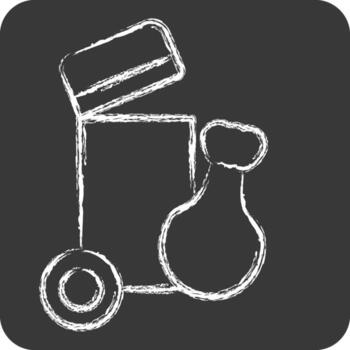 icono basura poder. relacionado a céntrico símbolo. tiza estilo. diseño editable vector