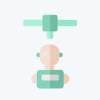 icono robótica relacionado a impresión símbolo. plano estilo. diseño editable vector