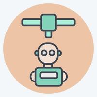 icono robótica relacionado a impresión símbolo. color compañero estilo. diseño editable vector